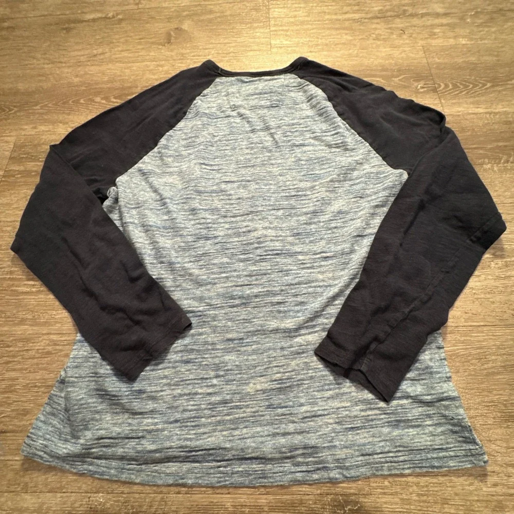 Banana Republic Shirt Mens Large Blue Cotton Raglan Baseball Vintage Tee Preppy